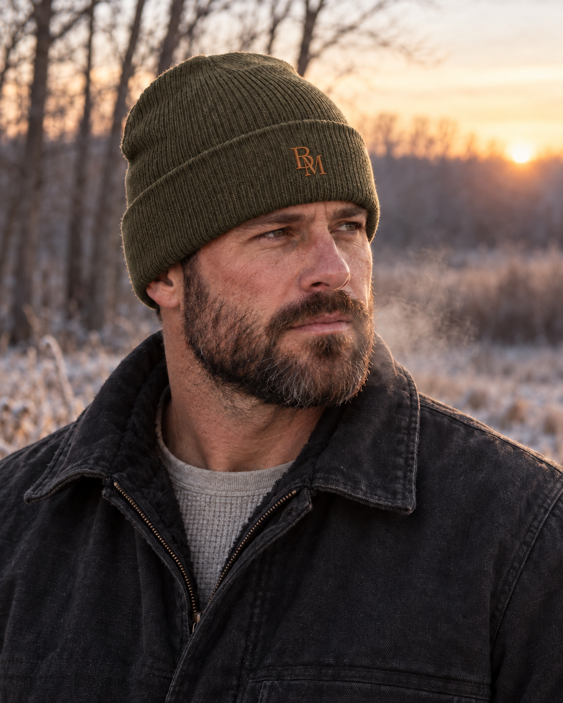 Brackmere BM Field Mark Ribbed Knit Beanie